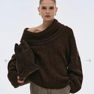 Source Unknown Becca Oversized High Roll Knit Pullover
